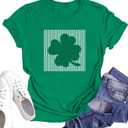 Womens St Patricks Day Shirts Let The Shenanigans Begin Graphic Shirt Funny Shamrock Short Sleeve Luck Tee Tops (Green, XL)