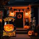 Halloween Ghost Pumpkin Garden Flag, 12X18 Inches Halloween Trick or Treat Yard Outside Home Decoration, Funny Outdoor Small Decor Double Sided