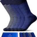 SOCKS BOX Mens Dress Socks, Premium Bamboo Rayon Socks for Men, Patterned, Elegant Design, 5 Pack, Gift Box