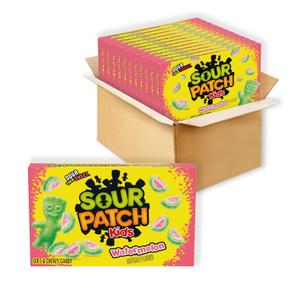 SOUR PATCH KIDS Watermelon Soft & Chewy Gummy Candy, Bulk Candy, 12 - 3.5 oz Boxes (EXP 07/31/27)
