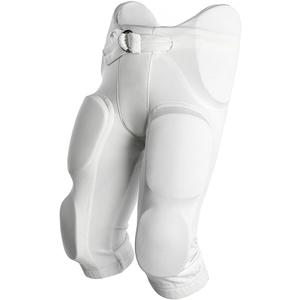Boys' Football Pant Safety Integrated Youth Football Practice Pant with Built-in 7 Pads (6 Years, White)