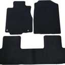 Floor Mats Compatible with 2012-2016 Honda CRV Black Nylon Front Rear Flooring Protection Interior Carpets 3PC by IKON MOTORSPORTS, 2013 2014 2015