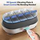 Vibration Plate Exercise Machine, Enlarged Vibration Plate for Lymphatic Drainage Vibrating Plate Fitness, Whole Body Vibration Plates for Weight Loss Power Plate Vibration Platform 99 Speeds 660 LBS