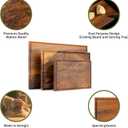 Walnut Wood Cutting Boards Set Non Toxic, Solid Wood Cutting Board with Juice Groove - Wooden Charcuterie Boards for Serving Food - Wooden Chopping Board Set Premium Dark Hardwood Wedding Gifts