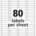 Avery Removable ID Labels, Sure Feed, Removable Adhesive, 0.5" x 1.75", 2,000 Labels (6467)