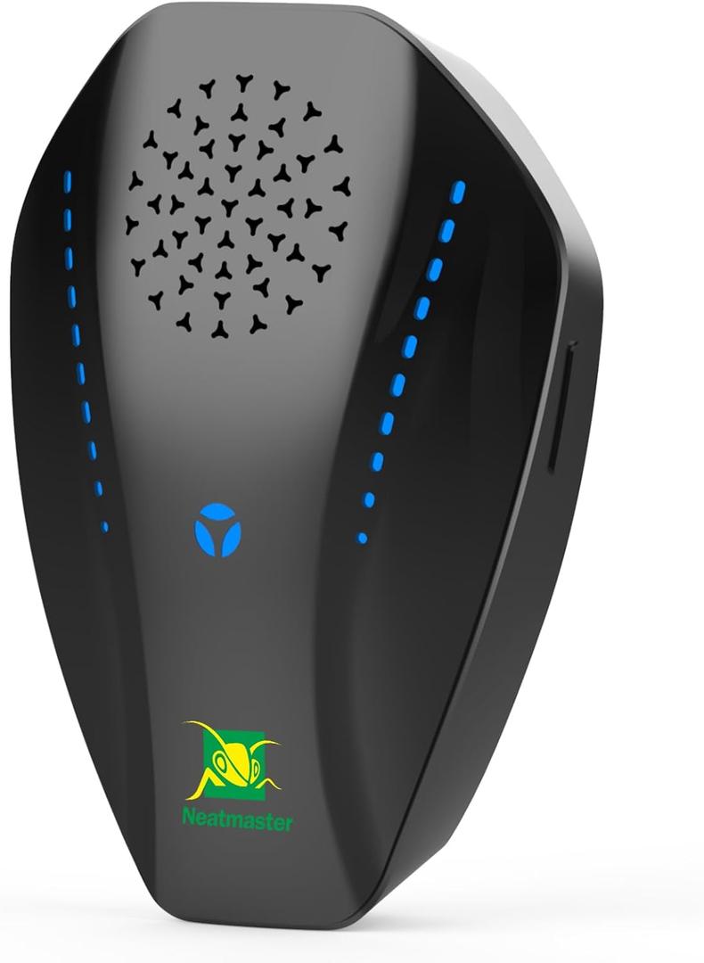 Ultrasonic Repeller & Insect Indoor Repeller, Electronic Ultrasonic Plug in Repellent for Roach, Mosquito, Mice, Spider, Ant, Flea, Bug, Pest Deterrent for House Garage Office Hotel