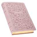 KJV Holy Bible, Giant Print Full-size Red Letter Edition, Thumb Index Tabs & Ribbon Marker, King James Version, Vegan Leather, Blush Pink, 14 pt. Type (KJV Full Size GP Editions)