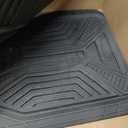 Rubbermaid Car Mat Full Set, Universal Trim-to-Fit Heavy-Duty Car Floor Mats 4-Piece Set for All Weather Protection Durable Rubber Mat for Cars, Trucks, SUVs & Vans-Black