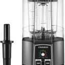 CRANDDI Commercial Blender for Crushing Ice, Chopping, Grinding, Blending, 1500W 80oz Blender with Tamper and Removable Soundproof Cover, K85 (Grey)