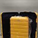 Coolife Luggage 3 Piece Set Suitcase Spinner Hardshell Lightweight TSA Lock (yellow, 3 piece set(20in24in28in))