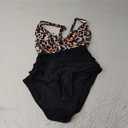 Yonique Women Plus Size One Piece Swimsuit Tummy Control Bathing Suits Lace up Plunge Swimwear 16W