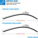 CJPPPZIW Windshield Wipers-15"+15" Replacement for 2007-2017 Jeep Wrangler/2018 Wrangler JK,Streak-free,OEM Quality Premium All-Season Front White Wiper Blades (Set of 2)