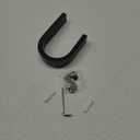 OCIOLI 2 Pack Curtain Tiebacks Wood Curtain Holdbacks U Shaped Curtain Hooks Curtain Tie Backs Wall Mount Curtain Holder Curtain Pull Backs Tie Backs for Curtains (Black, 2)