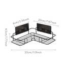 Bathroom Corner Shelf Shower Rack, Non-Hole Shower Rack Storage Racks and Shelves (Black)