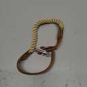 Mile High Life Rope Dog Collar | Durable Braided Cotton Rope Collars | Genuine Leather Dog Collar w Metal Pin Buckle | Classic Puppy Collars for Large Dog (Beige) (Large (Pack of 1))