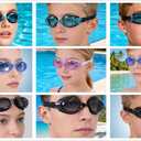 3 Pack Unisex Swim Goggles for Adults and Kids Ages 6+ with 3 Durable Cases