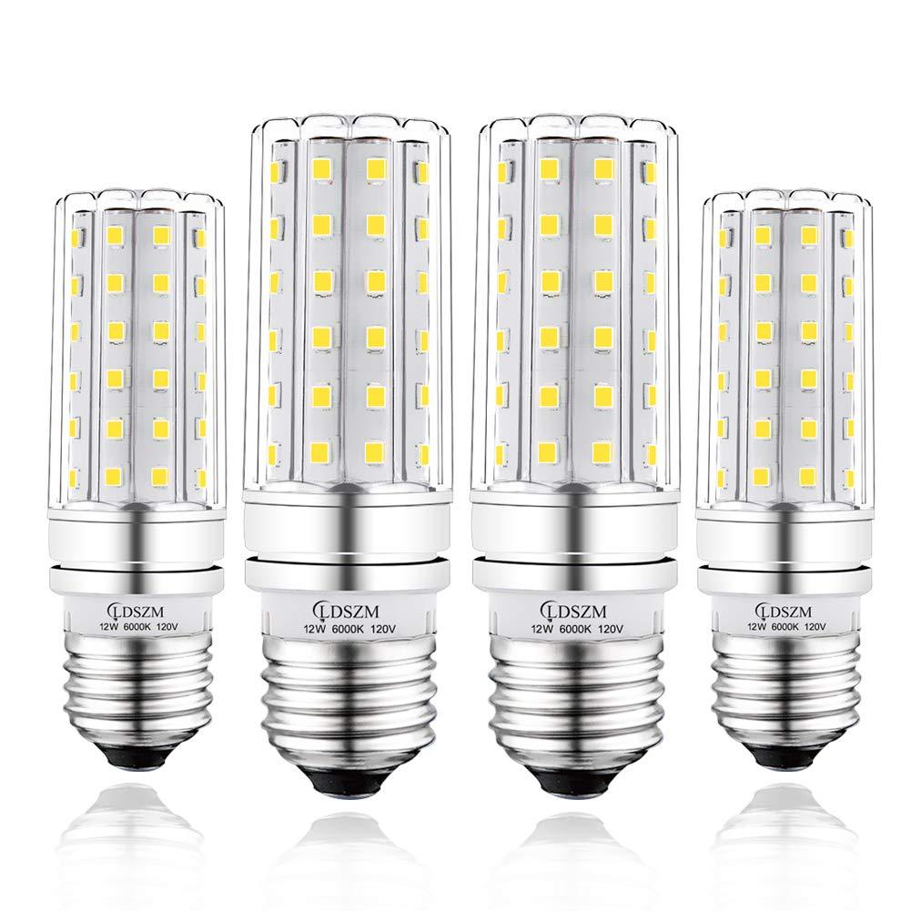 LED Light Bulb 100w Equivalent 1200 Lumen 6000K Cool Daylight White 12W LED Super Bright Bulb E26 Base Non-Dimmable Chandelier Light Bulbs for Home Indoor LED Corn Light Bulb Pack of 4