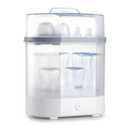 Chicco Baby Bottle Steam Sterilizer 3 in 1 modular system - eliminates 99.9% of harmful bacteria in baby bottles, quickly and naturally with the power of steam, White/Grey