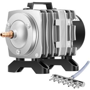 VIVOSUN 317GPH Commercial Air Pump 15W 6 Outlet 20 L/Min for Aquarium and Hydroponic Systems