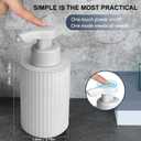 Automatic Soap Dispenser Liquid Touchless: 9oz White Plastic - Rechargeable Electric Smart Auto Hand Soap Dispenser - Dish Bathroom Kitchen