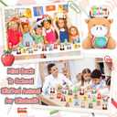 36 Pcs Welcome Back to School Gifts for Students Mini Stuffed Plush Animal Keychains Bulk First Day of School Plush for Classroom Goodie Bag Fillers Party Supplies