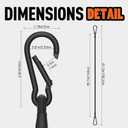 4 Pack 60 Inch Bungee Cords with Premium Zinc Carabiner Hooks  3/8 Inch Black Elastic Tie Downs for Large Cargo, Camping, and Outdoor Equipment