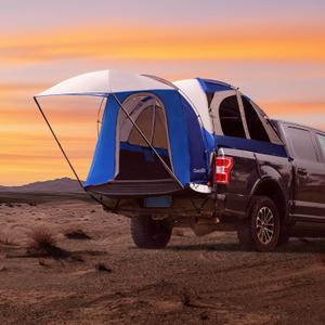Quictent Pickup Truck Tent for Compact Short Bed (5'-5.2'), Waterproof PU2000mm 2-Person Sleeping Capacity Truck Bed Tent with Removable Awning, Rainfly ＆ Storage Bag Included