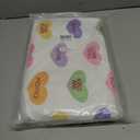 MEHOFOND 4pcs Valentines Shower Curtain Set Colorful Conversation Hearts Shower Curtain Sets for Valentine Heart Candy Bathroom Decor Curtains with Non-Slip Rugs Toilet Lid Cover and Bath Mat