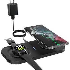 Wireless Charging Pad, JoyGeek Wireless Charger for Samsung S23 Note 20, Galaxy Watch 5/4/3,Active 2/1, Charging Station for Galaxy Buds 2/+/Pro/Live (Ink Black)