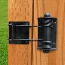 Heavy Duty Flat Gate Closer, Powder Coated, Self Closing Adjustable Gate Closer for Wood and Vinyl Gates, Works Great for Yard, Pool and Dog Gates, Outdoor Gate Spring  Made in USA