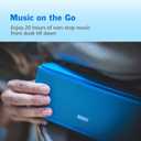 DOSS SoundBox Touch Wireless Bluetooth Speaker-12W HD Sound with Rich Bass, IPX5 Waterproof, 20H Playtime, Handsfree, for Gatherings, Home, Office, Outdoor, Travel-Blue