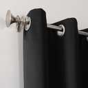 Sun Zero Soho Blackout Energy Efficient Grommet Curtain Single Panel, 54" x 63", Black