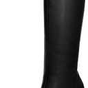 DREAM PAIRS Knee High Boots for Women Square Toe Gogo Chunky Heel Tall Boot Fashion Side Zipper Long Boot (6, Black-pu)