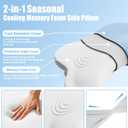 Side Sleeper Pillow with Arm Hole, Ergonomic Memory Foam Cervical Pillow for Neck and Shoulder Pain Relief 2PCS Pillowcase, Ergonomic Knee, Leg, Arm Pillow for Adults