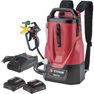 Titan 2441251 ControlMax 1650 18V Cordless High Efficiency Airless Paint Sprayer, HEA Technology Decrease Overspray by up to 55%, Cordless Allows You to go Anywhere
