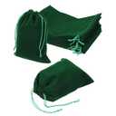uxcell 12 Pcs Velvet Drawstring Bag, 6.7 x 9 Inch Jewelry Velvet Pouches Gift Bags for Wedding Party Favor Candy Jewelry Packaging Organizing Storage, Green