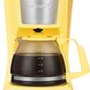 Holstein Housewares - 5 Cup Drip Coffee Maker - Convenient and User Friendly with Permanent Filter, Borosilicate Glass Carafe, Water Level Indicator, Auto Pause/Serve and Keep Warm Functions,Yellow