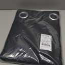 NICETOWN Pitch Black Solid Thermal Insulated Grommet Blackout Curtains/Drapes for Bedroom Window (2 Panels, 42 inches Wide by 63 inches Long, Black)