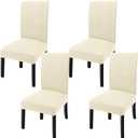 GoodtoU Chair Covers for Dining Room 4 Pack, Stretch Parson/Dining Chair Slipcover Removable Washable Chair Protector for Home/Restaurant/Banquet,Forros para Sillas de Comedor(Cream, Set of 4)