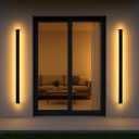 Porch Lights Outdoor Set of 2,59 Inch Outdoor Wall Lights,Waterproof Ip65 Linear Wall Lights,45W Wall Mount Exterior Light Fixture for House, Porch, Garage (3000K Warm Light)