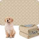 FunFurry Washable Pee Pads for Dogs - 1 Pack Reusable Pee PadsWaterproof Puppy PadsPet Training PadsSuper Absorbent with Dog Paw Shape Non-Slip Backing (Cream, 48" X 65" - 1 Pack)