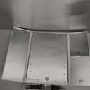 Tri-fold Lighted Vanity Makeup Mirror with 3x/2x Magnification,21 LEDs Light and Touch Screen,180 Degree Free Rotation Countertop Cosmetic Mirror,Travel (White)