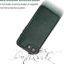 ONETOP Compatible with iPhone 17e/16e Wallet Case with Card Holder, PU Leather Kickstand Card Slots Case, Double Magnetic Clasp and Durable Shockproof Cover 6.1 Inch (Green)
