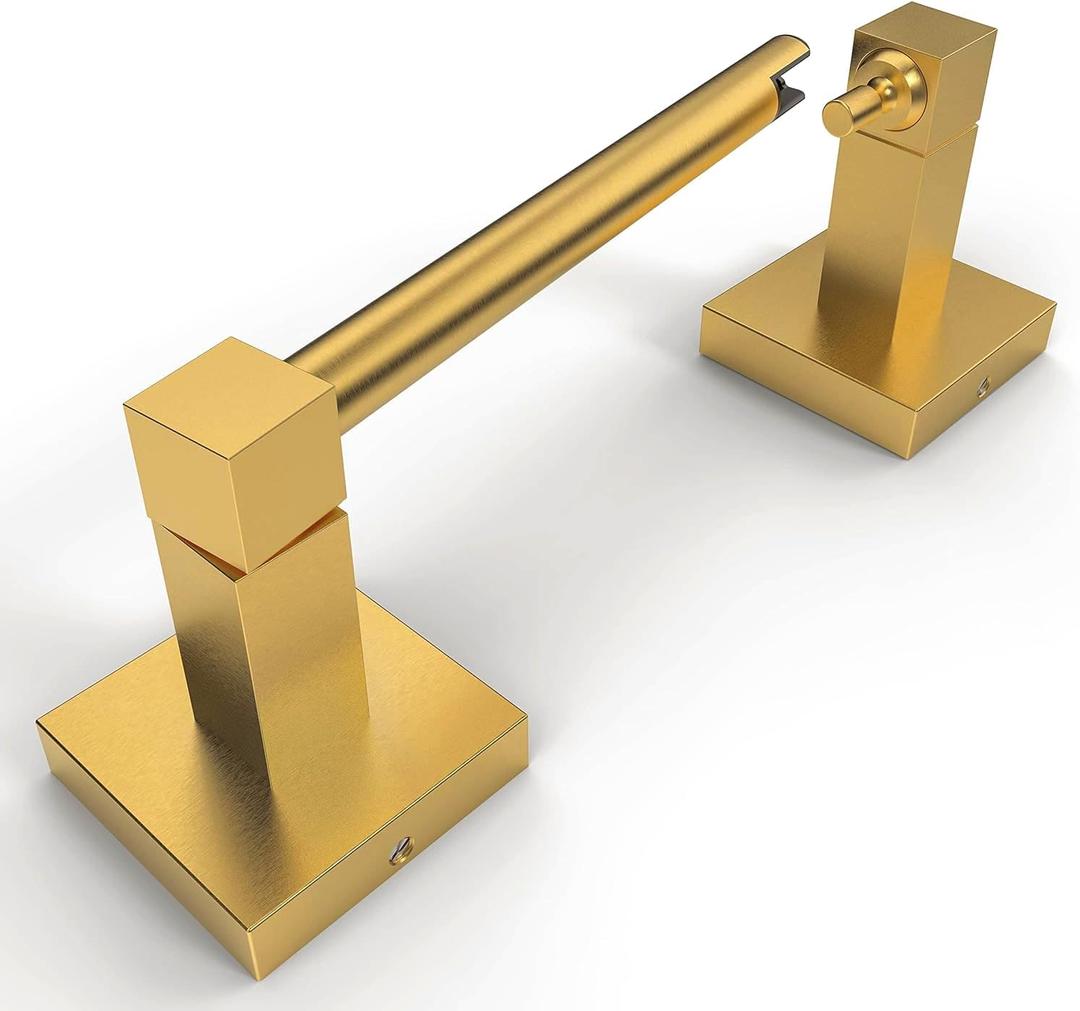 RUACQ Brushed Gold Toilet Paper Holder Wall Mount for Bathroom, 1 pack, 
8.38"L x 2.06"W
