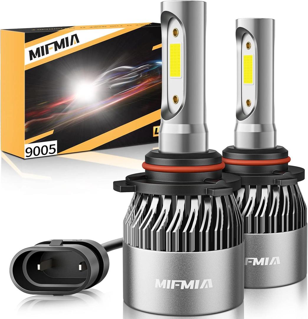 / Bulbs 6500K Cool White 900% Brighter 36000LM, Plug-N-Play with Cooling Fan IP68 Waterproof Off Road Lights, Pack of 2