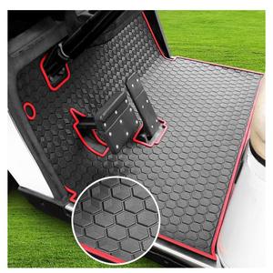 Golf Cart EZGO TXT (1994+) Floor Mat Upgraded Non-Slip Improved Full Coverage Liner Mats Unique with 8mm Thickness Rubber for EX1 (2020), Valor, Cushman Workhorse, Express S4
