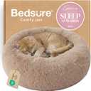 Bedsure Calming Cat Beds Donut Round Washable Kitten Bed 24x24Inches