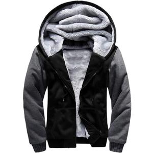 Men's Heavyweight Fleece-Lined Hoodie, Thickened Warm with Kangaroo Pocket for Outdoor & Casual Wear (XXXL)