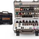 Katerk 420PCS Rotary Tool Accessories Kit Universal Drill Bit Tool Set Fits Dremel Rotary Tool 1/8" Shanks for Easy Cutting, Sanding, Polishing, Carving, Grinding, Sharpening, Drilling, Engraving