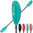 WONITAGO Kayak Paddle Premium Carbon Fiber Paddle with Reinforced PP + Fiberglass Blade, Floating Adjustable Kayaking Oars, 3 Piece, 240-260 cm/ 94-102 Inches, Teal